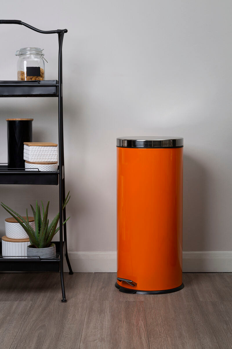 Orange 30 Litre Pedal Bin