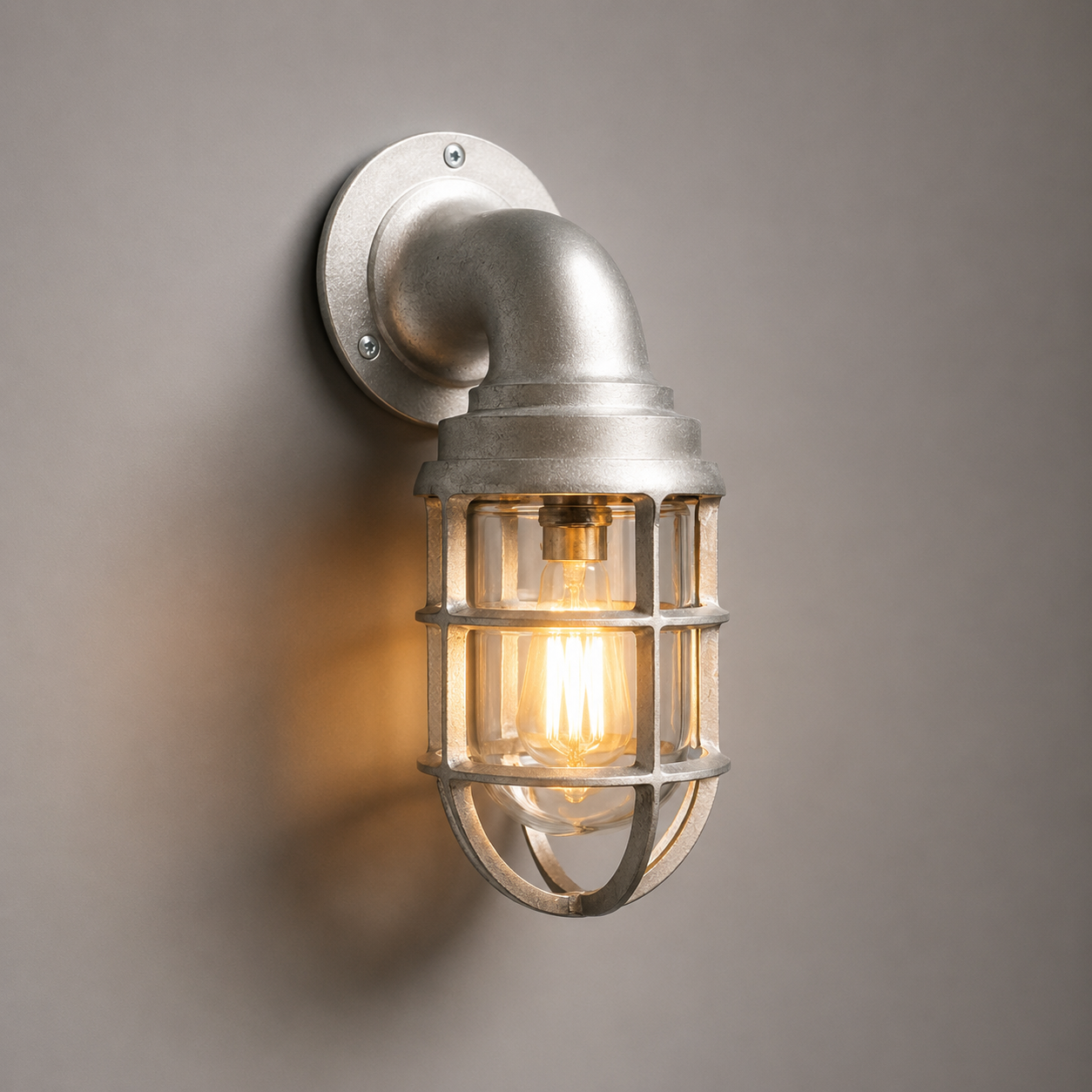 Beachamwell Raw Cast Outdoor Wall Light - 10.5 Inch