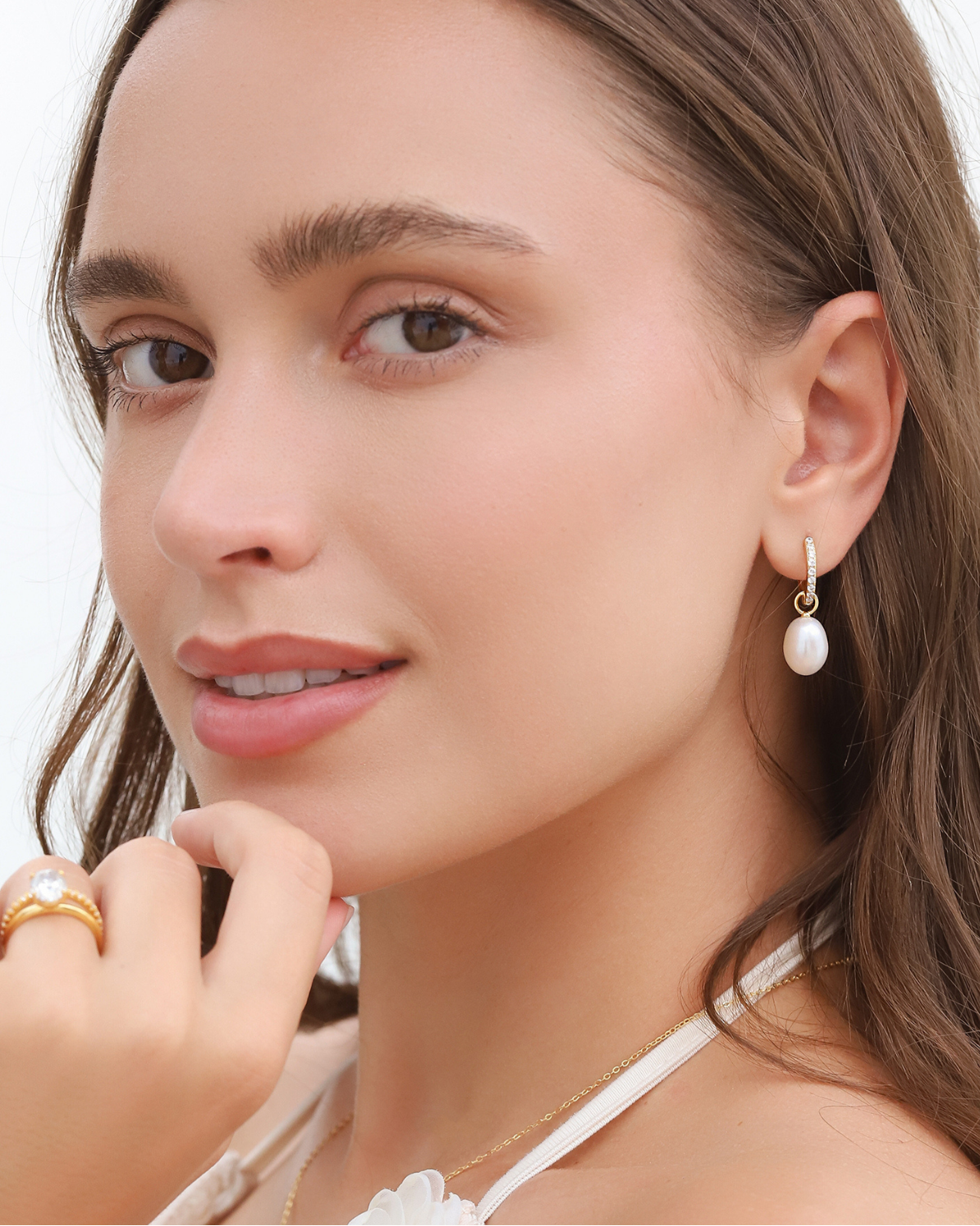 Timeless Pearl Jewellery Set in 18k Gold Vermeil
