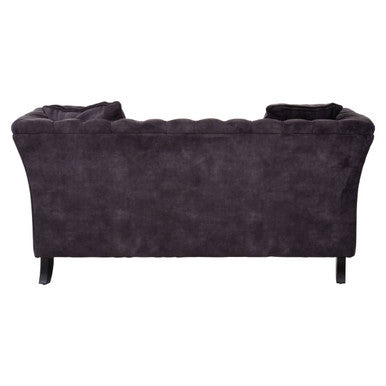 Sabrina Grey Velvet Fabric 2 Seater Sofa