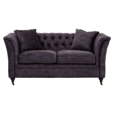 Sabrina Grey Velvet Fabric 2 Seater Sofa