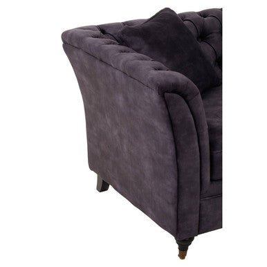 Sabrina Grey Velvet Fabric 2 Seater Sofa