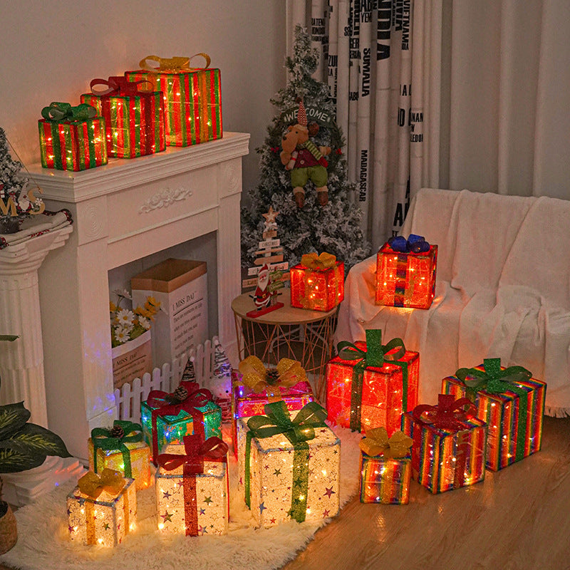 Outdoor Christmas Gift Box With Bow