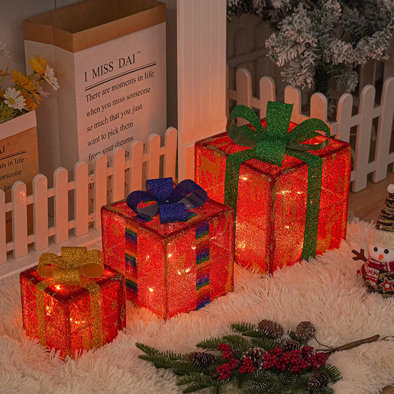 Outdoor Christmas Gift Box With Bow