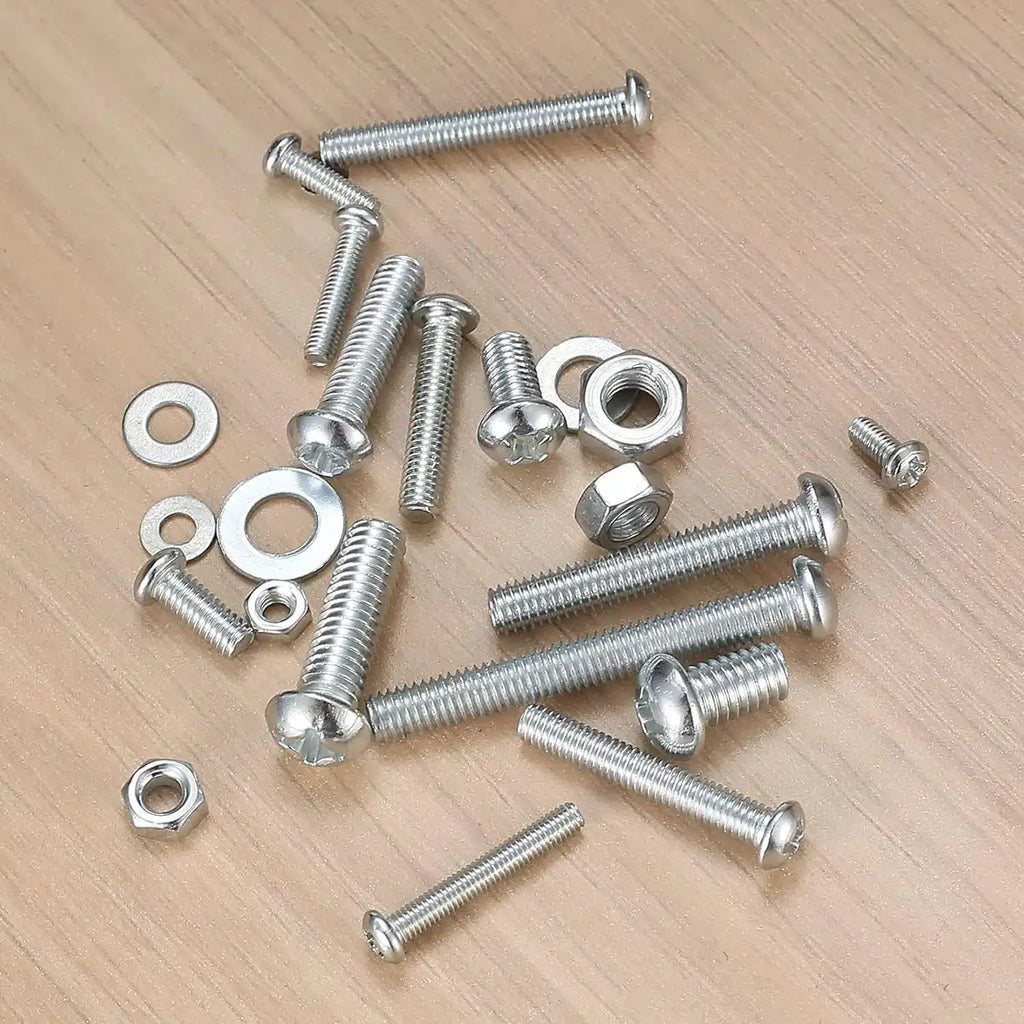 1080 Piece Metric Screws Nuts and Washers Assortment Kit M3 M4 M5 M6 Zinc Plated