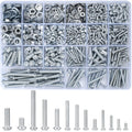 1080 Piece Metric Screws Nuts and Washers Assortment Kit M3 M4 M5 M6 Zinc Plated