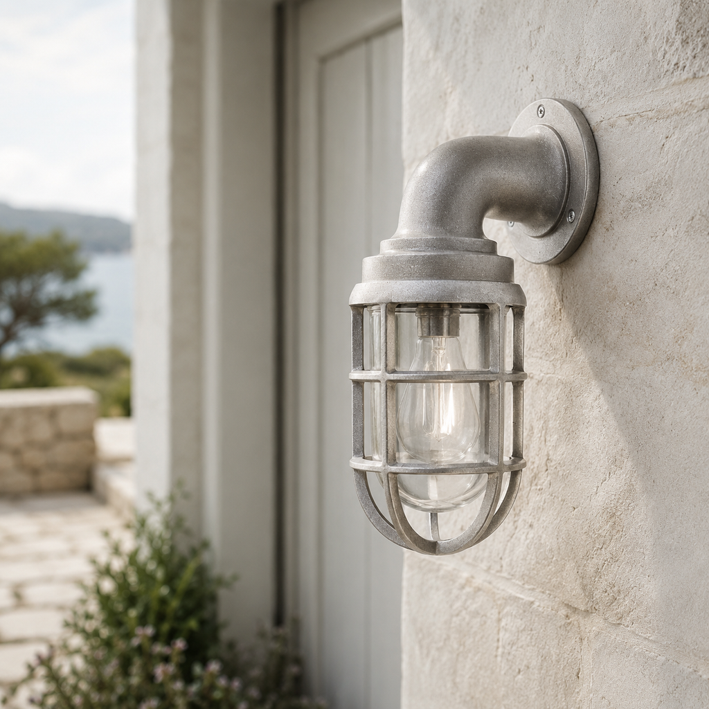 Beachamwell Raw Cast Outdoor Wall Light - 10.5 Inch