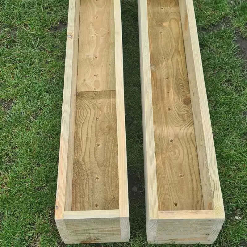 2 x rustic wooden garden planters. Delivered Ready Assembled