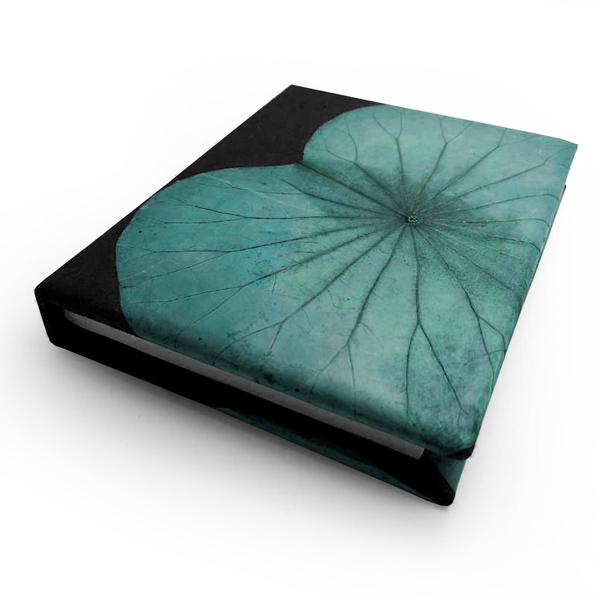 A6 Vegan Leather Lotus Leaf Notebook