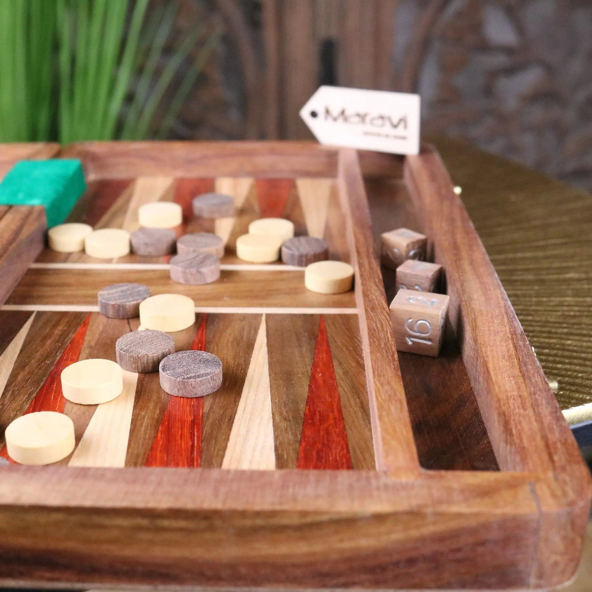 Taksha Wooden Backgammon Board Game