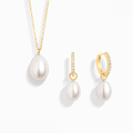 Timeless Pearl Jewellery Set in 18k Gold Vermeil
