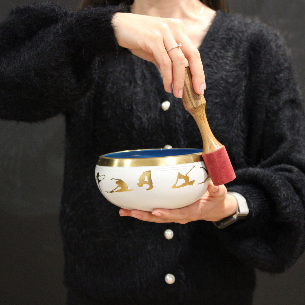 Large Moon Phase Singing Bowl Set- Black