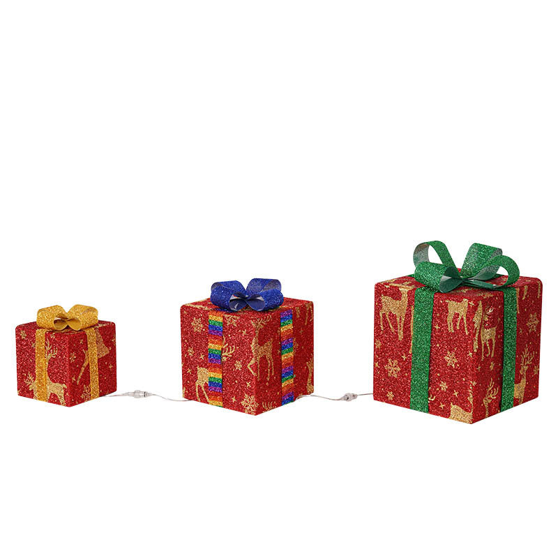 Outdoor Christmas Gift Box With Bow