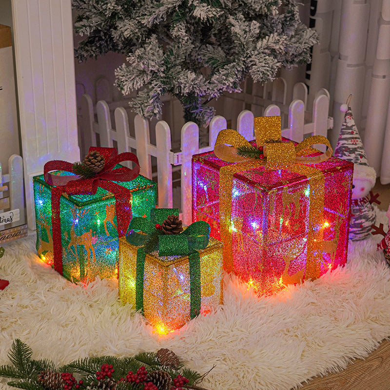 Outdoor Christmas Gift Box With Bow