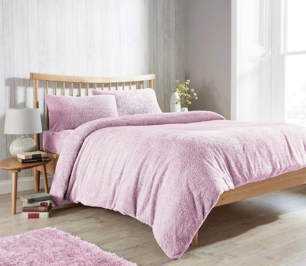 OLIVIA ROCCO Teddy Fleece Duvet Cover Set Plush Ultra Cosy Winter Bedding