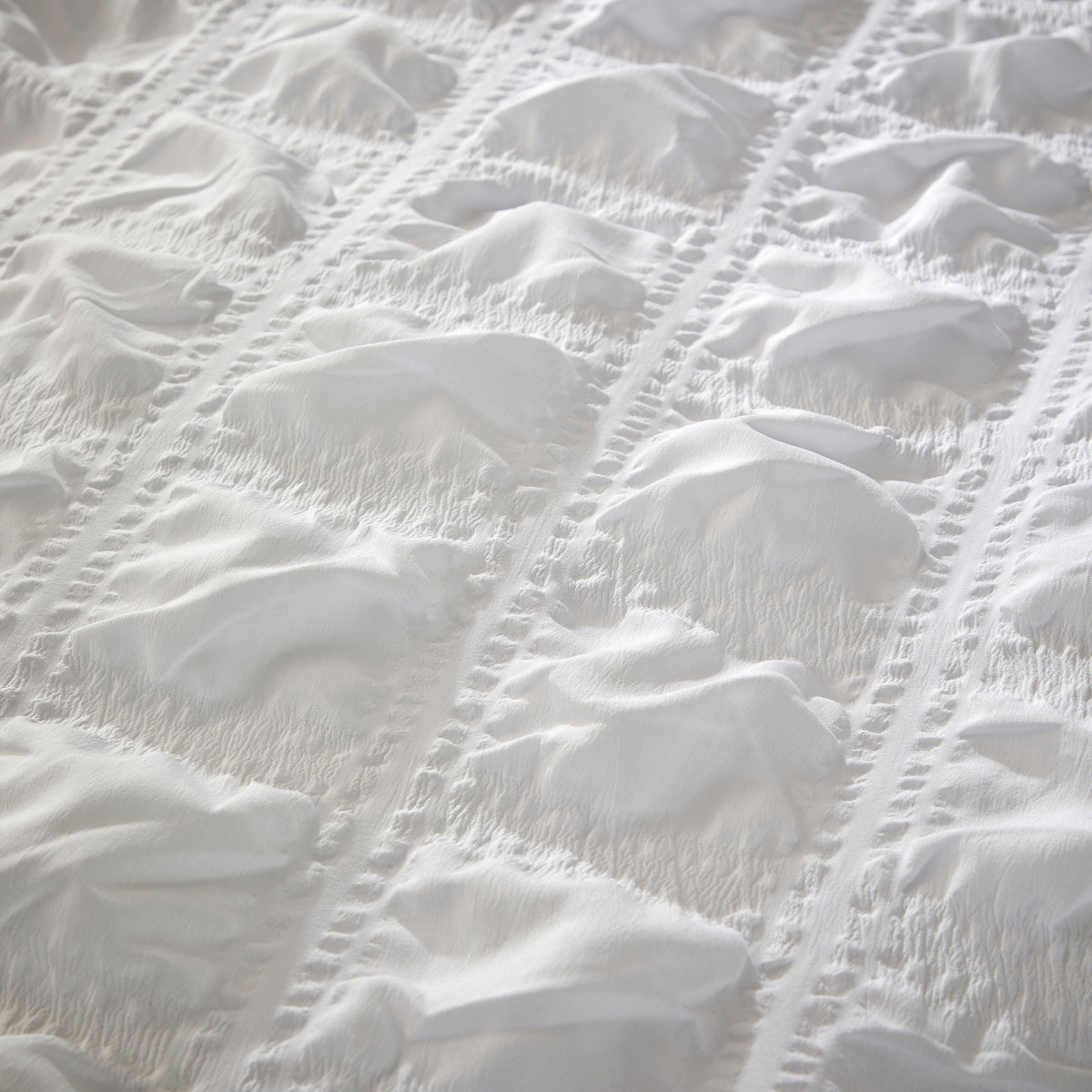 Duvet Cover Set Microfibre Quilted White With Pillowcases