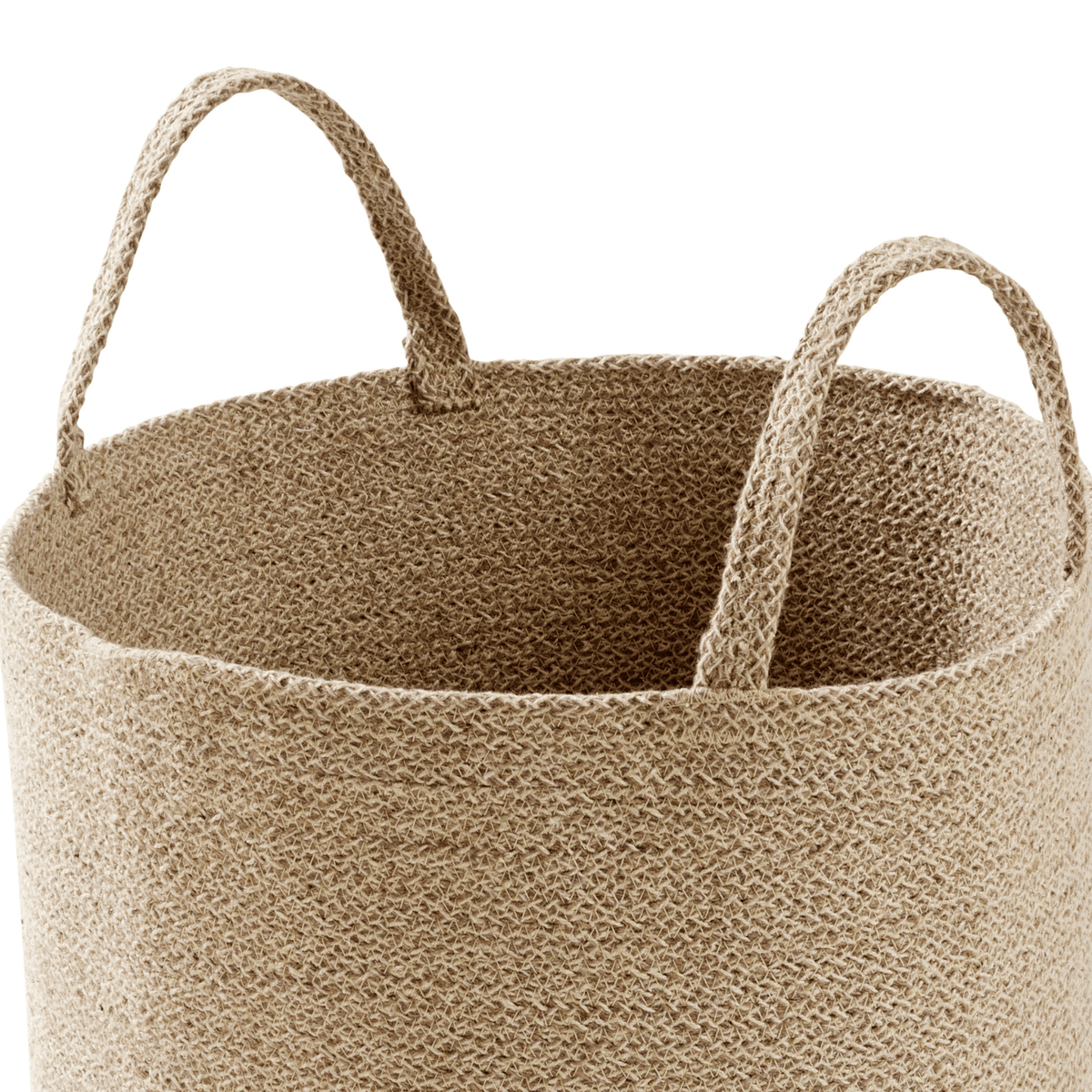 Large Woven Cotton Laundry Basket With Handles Durable Rope Storage Bin