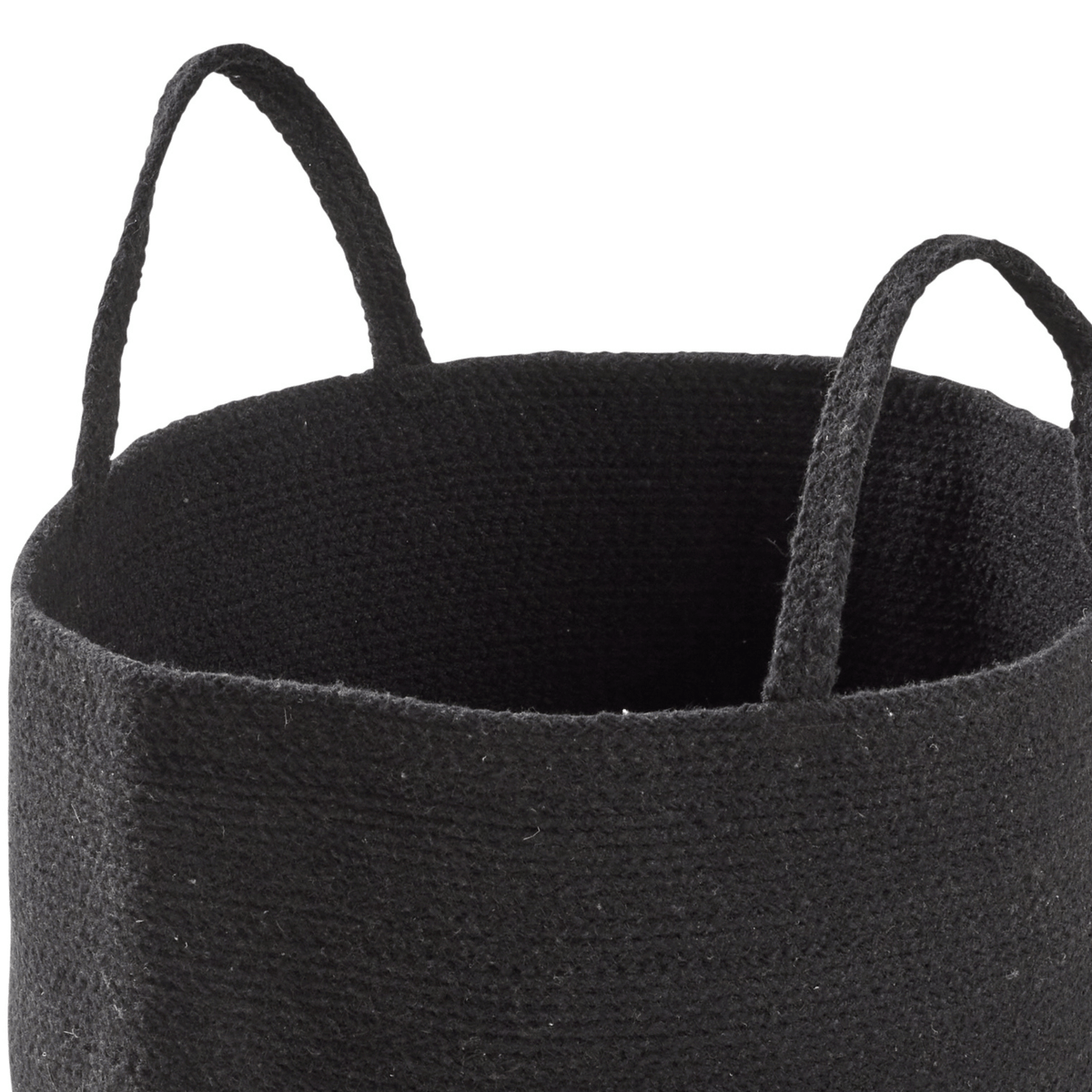 Large Woven Cotton Laundry Basket With Handles Durable Rope Storage Bin
