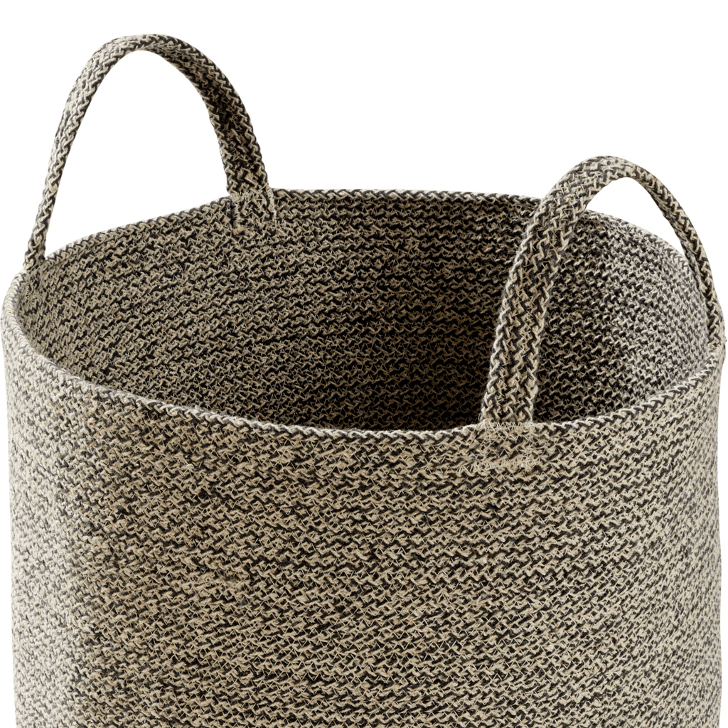 Large Woven Cotton Laundry Basket With Handles Durable Rope Storage Bin