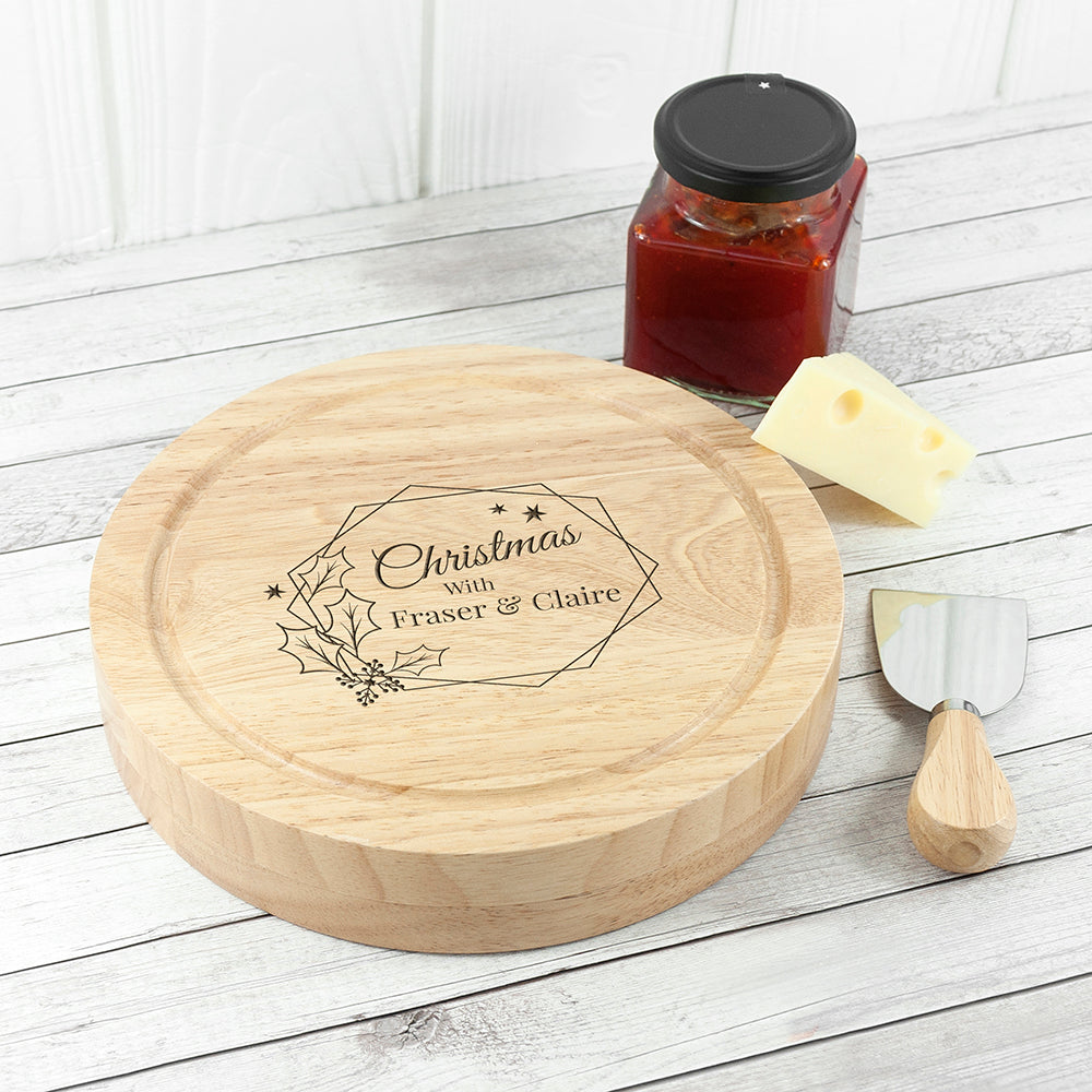Personalised Christmas at Home Cheese Set