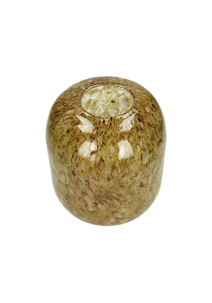 Spotted Yellow Glass Vase